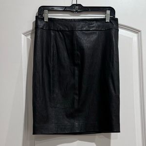VINCE Stretch Leather Black Mini/Midi skirt size 6